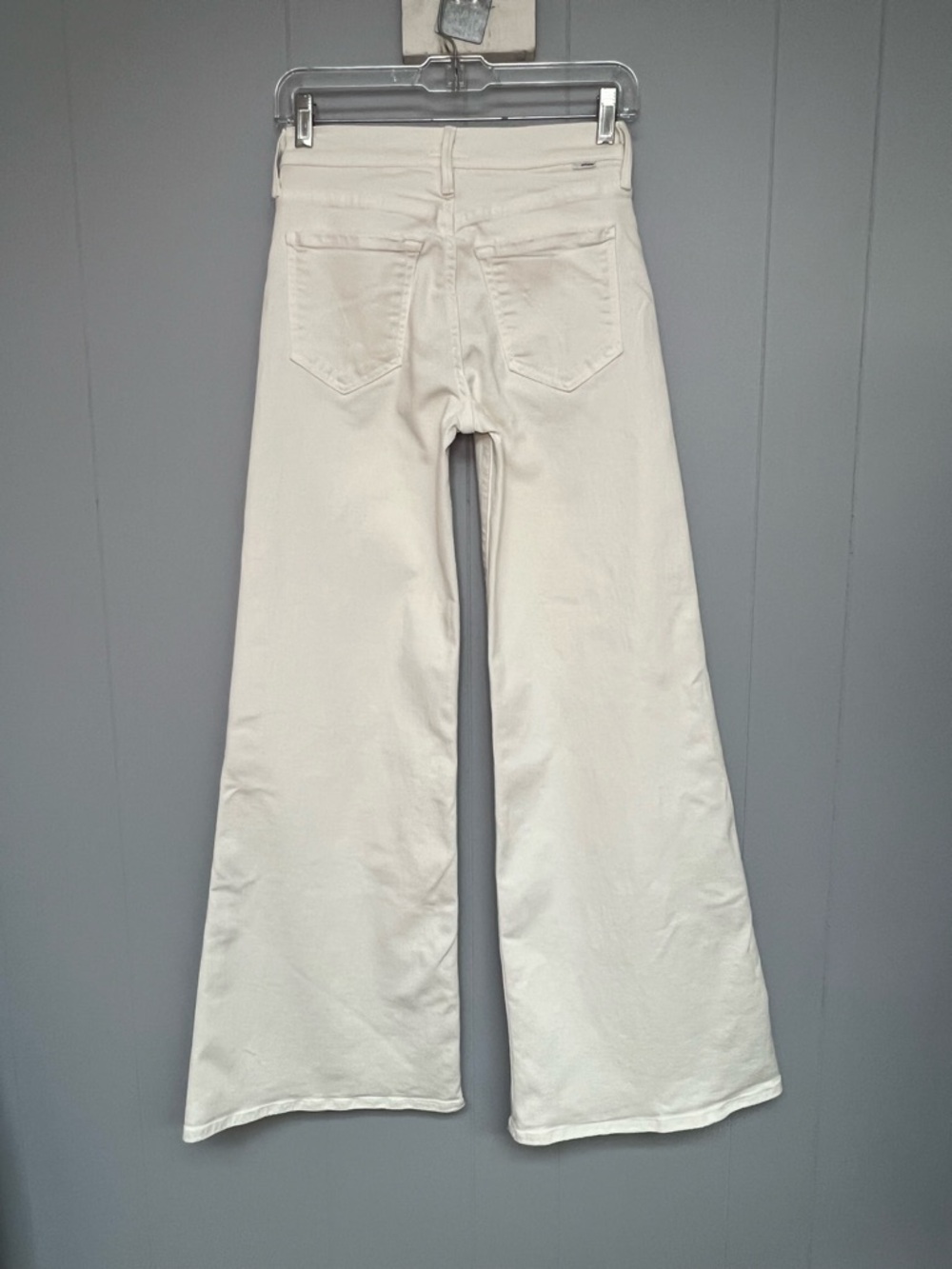 Mother The Twister Skimp Wide Leg Jeans Cream Puffs Size 25 - Picture 5 of 16